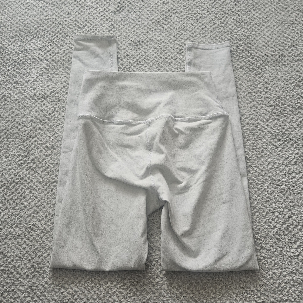 OLD - ALO White Grey Leggings Athleisure Yoga Small - Picture 4 of 5